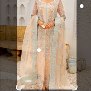 Light peach heavy outfit from Maria Osama